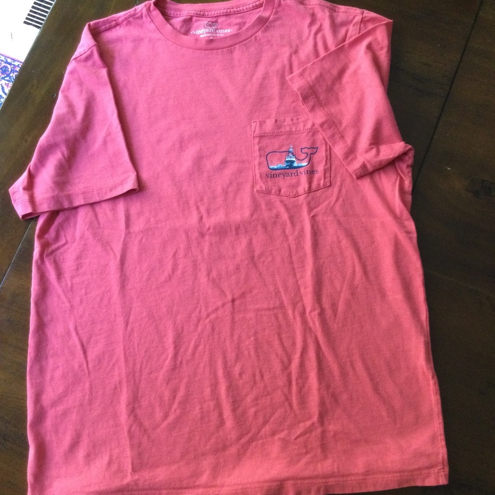 Vineyard Vines t-shirt. Pink with front and back logos. Small.